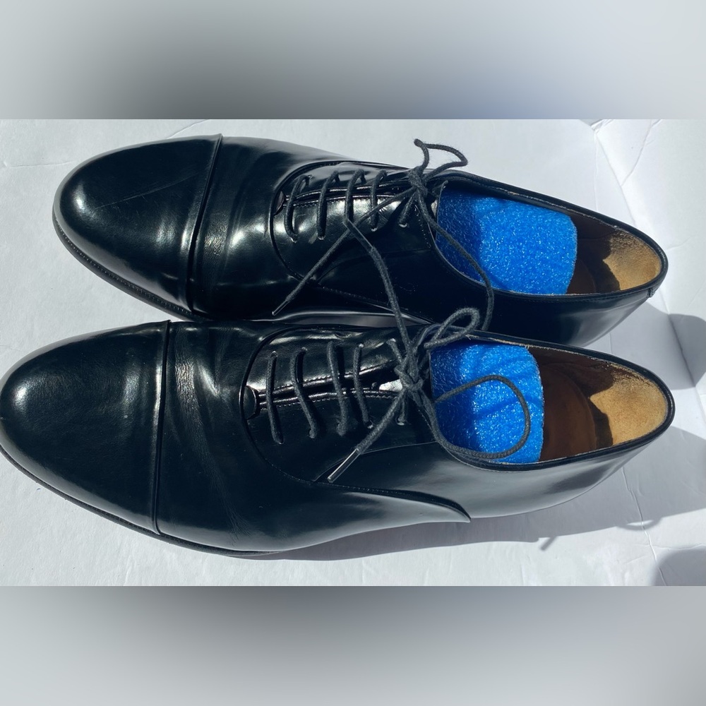 Nordstrom Men's Shop Vincent Plain Toe Derby‎ Black Leather Size 8 M